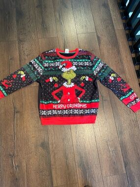 Merry Grinchmas Grinch Holiday Sweatshirt - Black & Red